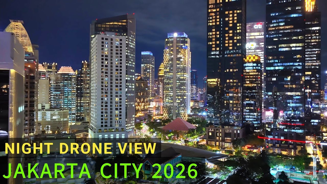 Night Drone View Jakarta City 2026, SCBD Senayan City