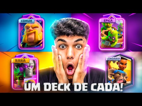A CADA PARTIDA EU USO UMA RARIDADE DE DECK DIFERENTE NO CLASH ROYALE!