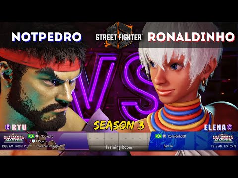 SF6 ▰ NOTPEDRO (Ryu) vs RONALDINHO BR (Elena) 👊 Ranked Match - High Level Gameplay
