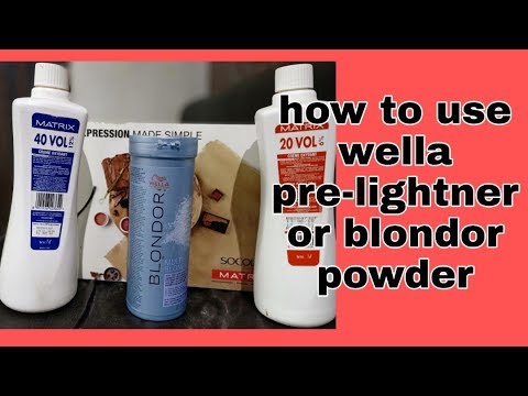 How to use wella blondor or pre lightener in right way