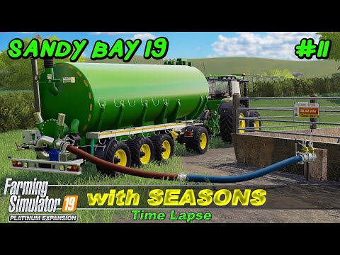 Making & Selling Alfalfa Hay Bales. Selling Silage Bales & Slurry | Sandy Bay 19 | FS19 TimeLapse#11
