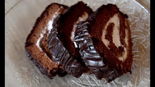 chocolate cake with fresh cream filling