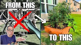 Raised Garden Bed from an OLD Playground!