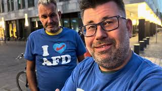 06.09.2026 Magdeburg AfD-Touristen aus NRW am Wahlabend am Domplatz: M
