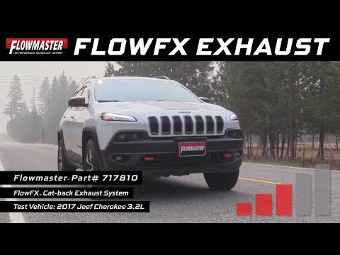 Flowmaster (717810) FlowFX Dual-Exit Cat-Back Stainless Steel Exhaust, 2014-2022 Jeep Cherokee 3.2L