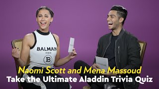 Naomi Scott and Mena Massoud Take the Ultimate Aladdin Trivia Quiz | POPSUGAR Pop Quiz video