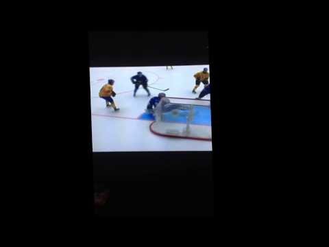 Sweden vs Finland 5 on 3 Goal 12/29/13