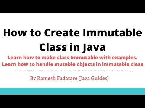 How to Create Immutable Class in Java