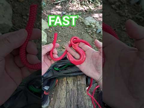 FAST Rope Hook Attachment (read the description) #knot #outdoors #camping