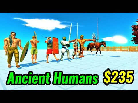 All ancient human units vs random team same price animal revolt battle simulator