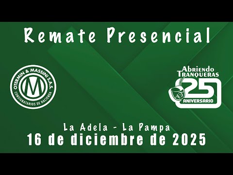 REMATE PRESENCIAL - OTERMIN Y MASSINI - LA ADELA LA PAMPA
