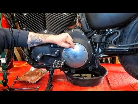 Sportster Full Oil Change and primary chain tension inspection