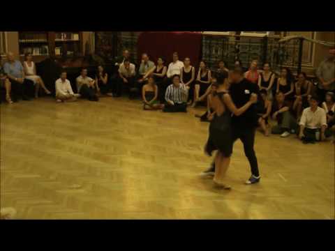 Lucas Molina  and  Judit Somos  are  dancing  at  El Sabor de Hungría Tango Festival  in  2016