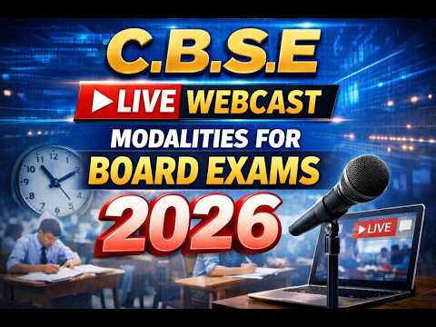 C.B.S.E LIVE WEBCAST - MODALITIES FOR BOARD EXAMS 2026