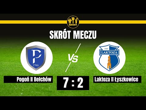 Pogoń II Bełchów - Laktoza II Łyszkowice - B klasa grupa 10 - 8 kolejka - skrót meczu