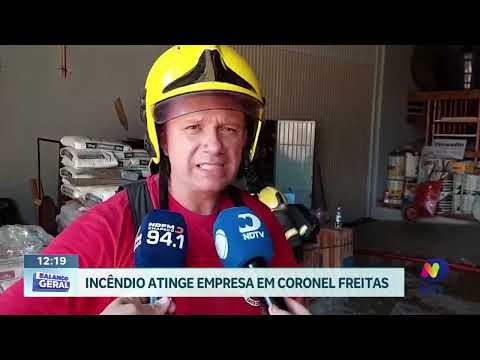 Incêndio atinge depósito de materiais de construção em Coronel Freitas