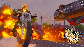 GTA 5 PC - Ghost Rider Invade Army Base ! Hell Raining Down ! (Ghost Rider Mod)