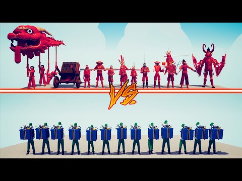 MEGA DYNASTY TEAM vs PRESENT ELF TEAM - Totally Accurate Battle Simulator | TABS