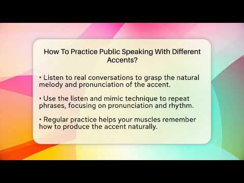 How To Practice Public Speaking With Different Accents? - The Personal Growth Path