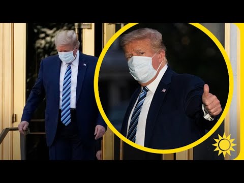 Trump har lämnat sjukhuset – "Mår bättre än för 20 år sen" - Nyhetsmorgon (TV4)