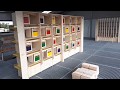 installation of "big" breeding boxes / widhowhood racing boxes & young bird perches all with auotmat