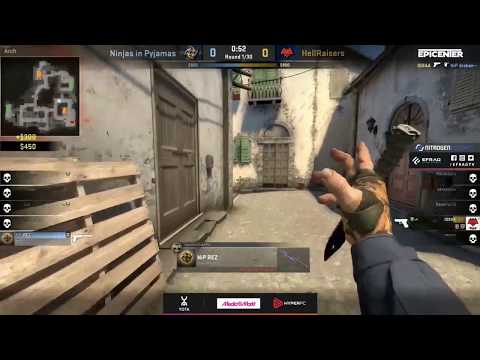 ISSAA 1v5 clutch ACE vs NiP pistol round [ EPICENTER 2017 Qualifier ]