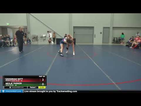 122 Lbs 2nd Place Match (8 Team) - Savannah Witt, Pennsylvania Blue Vs Neelie Parker, Texas Blue 9