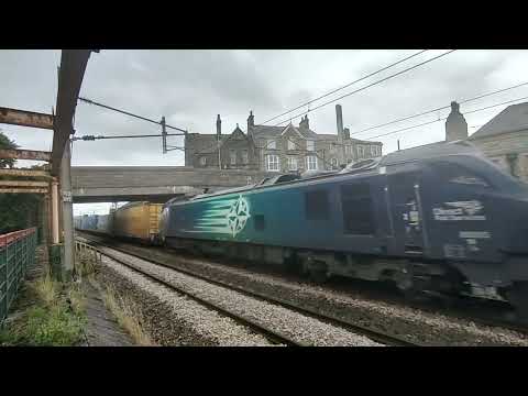 RMT Strike Day Intermodal Freight Move DRS 88005 4Z75 Carnforth 18/08/2022