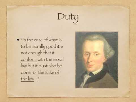 Lecture on Kant's moral philosophy