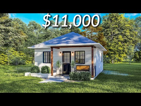 (6x7 Meters) Modern Tiny House Design | 2 Bedrooms House Tour