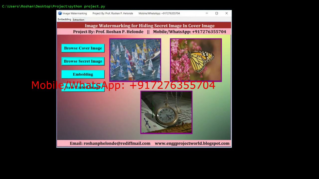 Image Watermarking Using Python Source Code | Hiding Secret Image In Cover Image Using Python Code