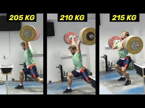 Clean and Jerks 190 kg - 215 kg | Gabriel Sincraian