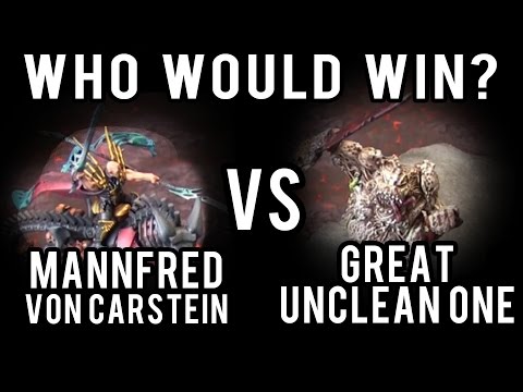 Mannfred vs Great Unclean One Warhammer Age of SIgmar Battle Report - Who Would Win Herohammer Ep 3