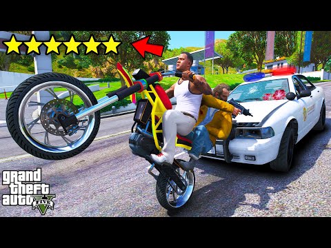 Franklin BOSS Trying To Survive 6 Star Wanted Level In GTA 5 | SHINCHAN and CHOP