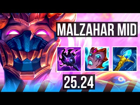 MALZAHAR vs SYLAS (MID) | Good KDA: 8/1/5 | NA Master | 25.24