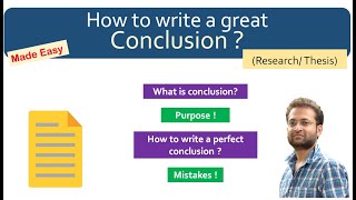 How to write a conclusion Research paper/ Review/ Thesis