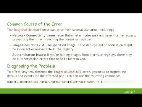 Resolving ImagePullBackOff Errors in Kubernetes Ingress Controller