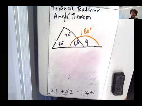 Triangle Exterior Angle Theorem (Numerical Example)