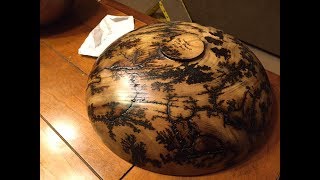 Lighting Bowl! Fractal burning an American Elm Bowl