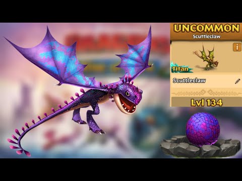 Scuttleclaw Max Level 134 Titan Mode - Dragons:Rise of Berk
