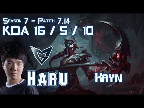 SSG Haru KAYN vs GRAGAS Jungle - Patch 7.14 KR Ranked