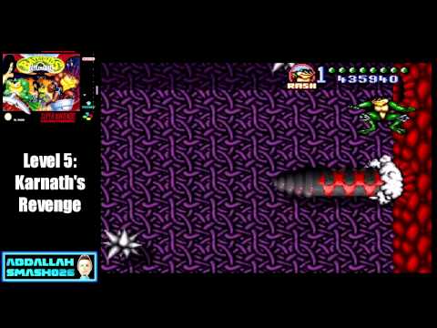 Let's Play Battletoads in Battlemaniacs:  Level 5 - "Karnath's Revenge" Walkthrough with Abdallah