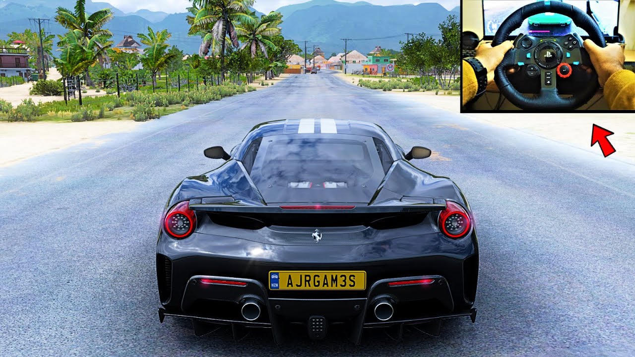 Ferrari 488 Pista- Forza Horizon 5 | Logitech g29 (Steering Wheel) Gameplay