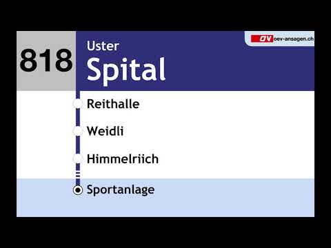 VZO Ansagen - 818 - Uster, Bahnhof – Sportanlage