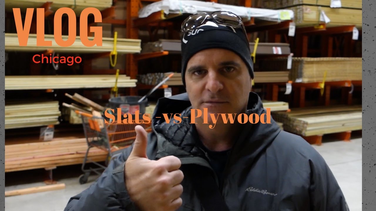 Watch video Slats vs Plywood at Home Depot Now Slats vs Plywood at Home Depot
