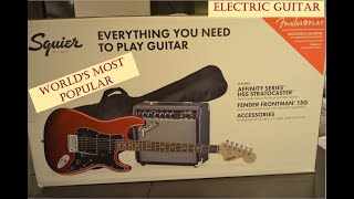 Video thumbnail for Squier HSS Stratocaster Unboxing | Fender Affinity Series |  World's Popular Electric Guitar-Vlog#48 by Jo's Entertainment