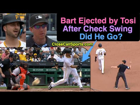 E55 - Joey Bart Ejected Arguing Alex Tosi's Check Swing Strike Call Following Groundout to 1st Base