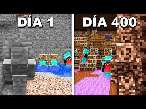SOBREVIVÍ 400 DÍAS dentro de una BASE SECRETA de MINECRAFT