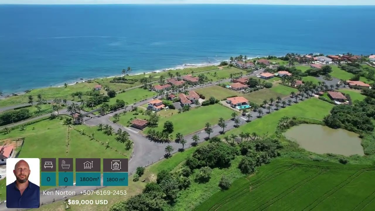 Land Plot For Sale, Ocean View Building Lot (Pedasí, Panama)