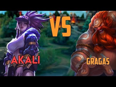Gragas vs Akali || Full Gameplay